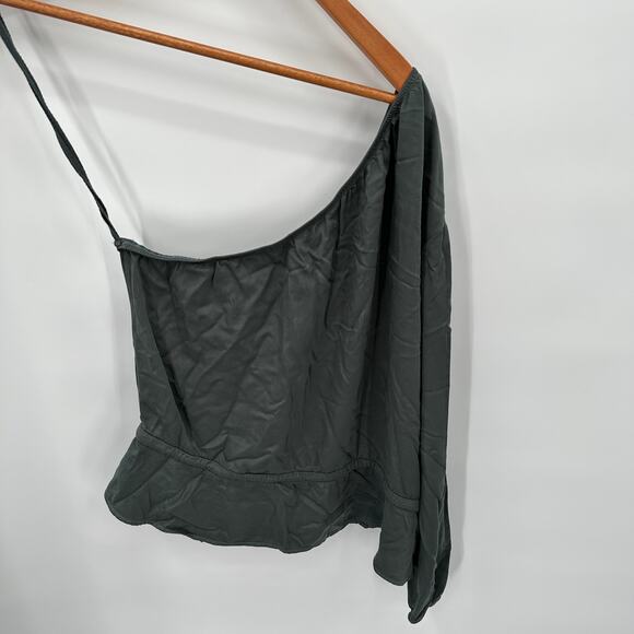 CLOTH & STONE NWT Luxe Satin One Shoulder Top // M - Picture 12 of 13
